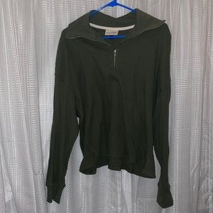 Target olive green quarter zip sweater